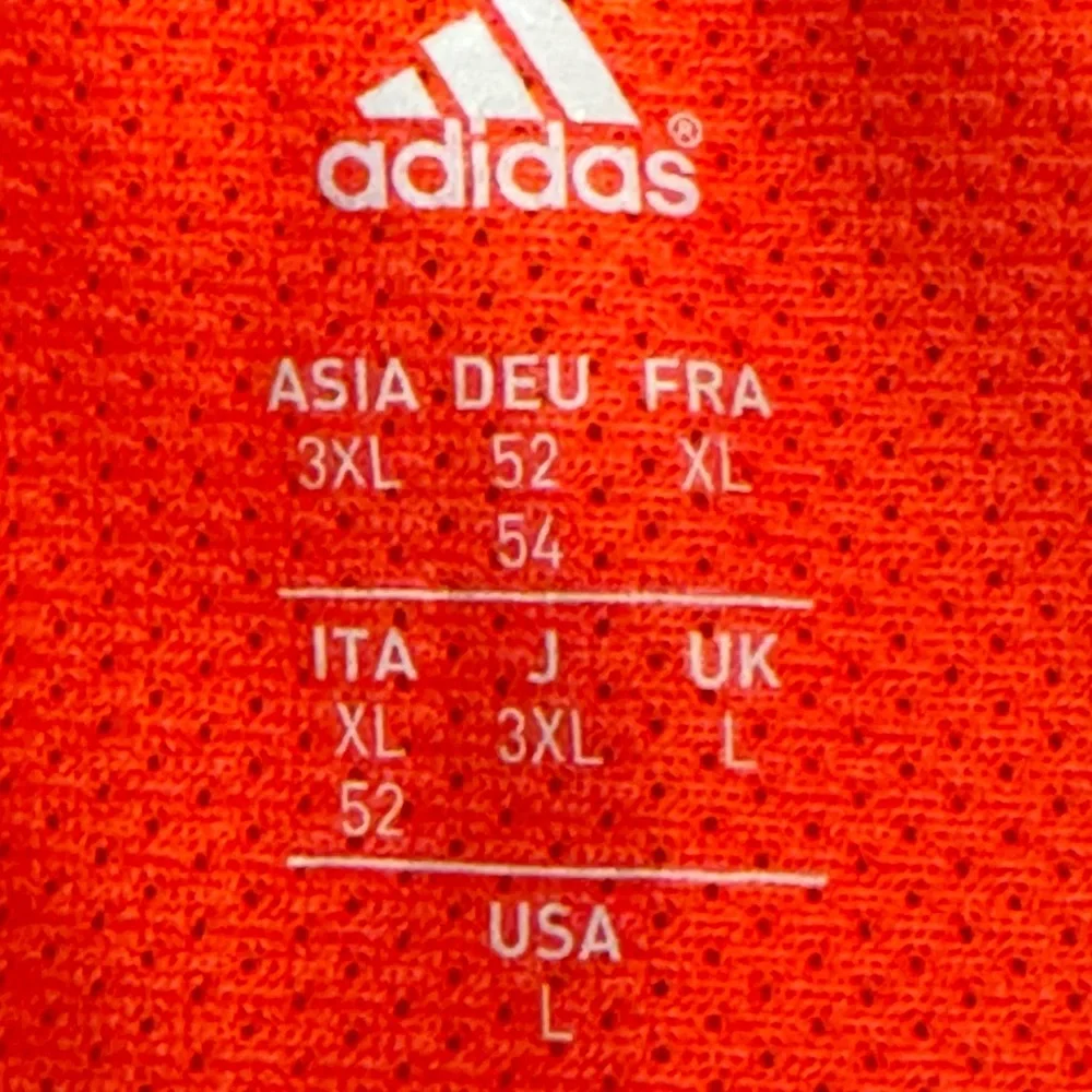 Adidas ‎ mens 1/4 zip orange vented activewear shirt​